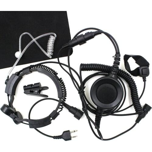 Covert Earpiece Grade Tactical Throat Mic Armpit Finger PTT Headset for Midland Portable Radio GXT550/650 GXT1000 GXT1000VP4