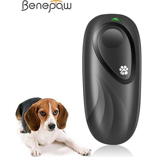Benepaw Ultrasonic Dog Repeller Safe Adjustable Frequency Ergonomic Effective Dog Bark Deterrent Handheld Pet Training Device