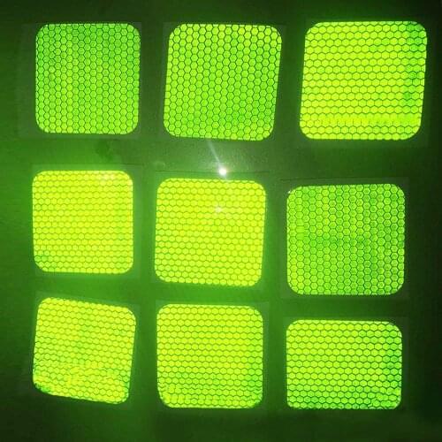 Square Shape Waterproof Self-Adhesive Reflector Tape For Trucks Trailers Car Park Traffic Warning Conspicuity Tape 50 Pcs