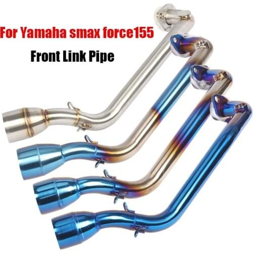 For Yamaha smax force155 Exhaust Front Header Pipe Connect Link Tube Escape Slip On 51mm Muffler Motorcycle Stainless Steel