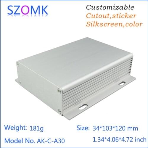 1 piece, 34*103*120mm hot selling aluminum amplifier enclosure housing case szomk wholesale aluminum enclosure electro shocker