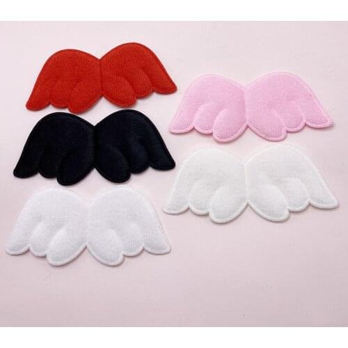 10.5*5cm 30pcs/lot furry felt Angel wing appliques for pet articles and DIY Children Hair Accessories and sock hat accessories