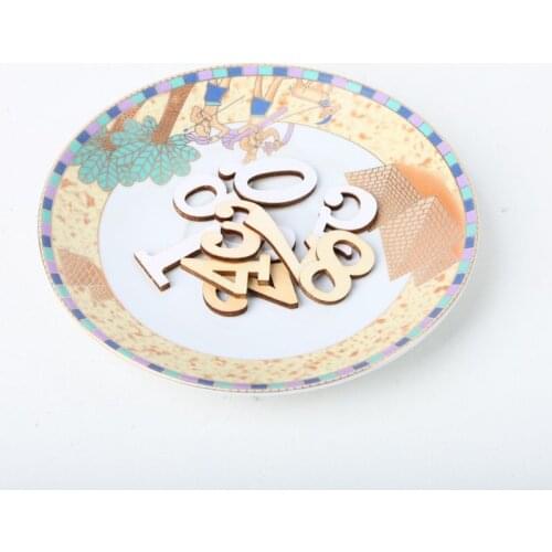 10Pcs DIY Wooden Numbers 0 to 9 Decorative Sign Board For Wedding Party Crafts F1CC