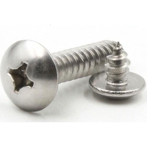 10PCS-M5*8/10/12/14/16/20/25/30/35/40/50/60 JISB1122T 304 Stainless Steel Flat Head Tapping Screws