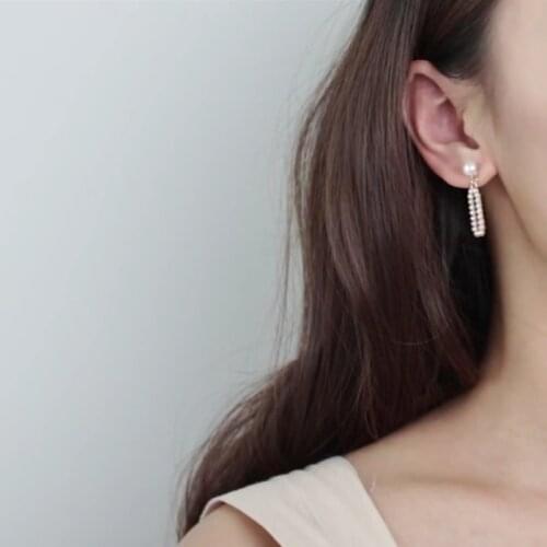 14k Gold Injection Asymmetric Fan-shaped Freshwater Natural Pearl Elegant Wedding Retro Drop Earrings Jewelry for Women Gift New