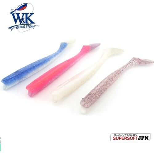 W&K 3 pcs 22 cm Boat Fishing Lures 8.7 inch Deep Sea Fishing Bait 9 Colors Soft Lure Cod Zander Rockfish Soft Bait