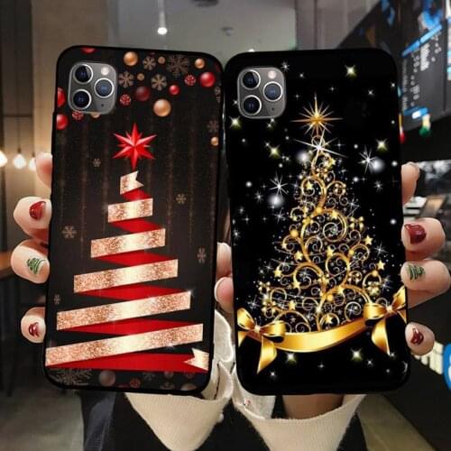 Marry Christmas Holiday Tree New Year Phone Case for iPhone 11 12 pro MINI XS MAX 8 7 6 6S Plus X 5S SE 2020 XR