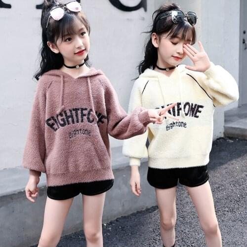 Childrens Wear Autumn Winter Girl Letter Casual Stretch Wool Coat Thickened Winter Sweater
