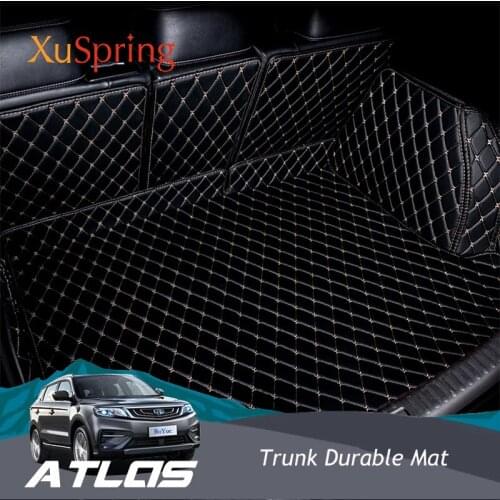 For Geely Atlas Boyue Emgrand NL-3 Proton 2016-2019 Durable Trunk Mat Cargo Liner Rear Tail Box Carpets Full Coverage