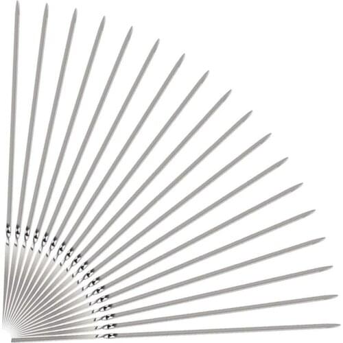 Barbecue Needle Flat Sign Lamb Skewers BBQ Fork 304 Stainless Steel Barbecue Utensils Iron Sign Outdoor Barbecue Tools