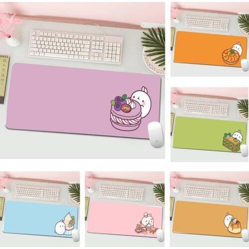 Kawaii Molang and dessert Computer Mousepad L Large Gamer Keyboard PC Desk Mat Table Decoration Cover Gaming Player Mice Mat