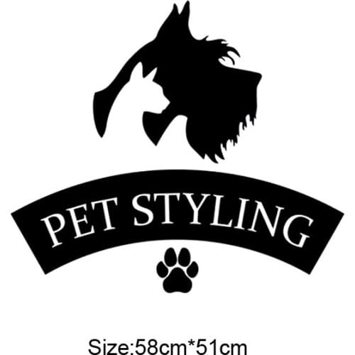 KUCADA cartoon pet dog cat styling wall sticker for wall decoration removable wallpaper home decal pvc black WP2820