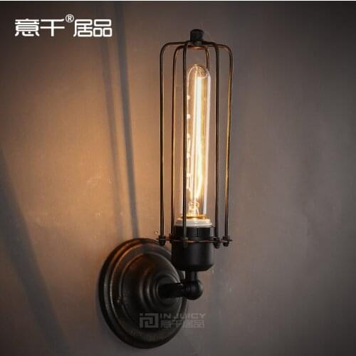 LOFT Retro Industrial Edison Wall Lamp American Light with T185 E27 Bulb Cafe Cafe Bar Coffee Shop Hall Store Club Bedside