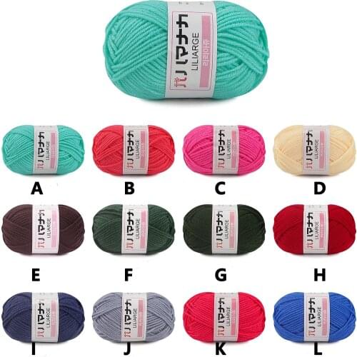 Milk Cotton Yarn Crochet Soft Warm Wool Chunky Colorful Hand Knitting Hand-knitted Cotton Knitting Crochet Blended Woolen Yarn