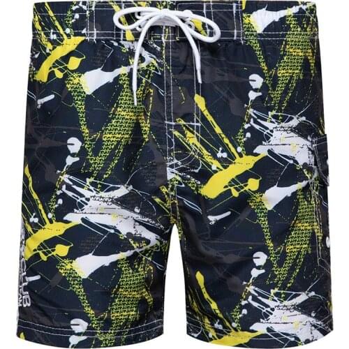 Mens Beach Pants Printed Stripe Some Simple Fashion Design Draw String Shorts