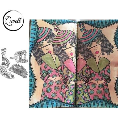 QWELL Extraordinary Headdress Garment Clear Silicone Stamps DIY Craft Paper Cards Making Template 2021 New 7*8.5inch