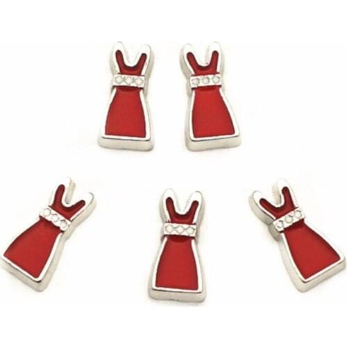New Arrival 12pcs/lot skirt dress Charms Floating Charms for Floating Memory charms Lockets DIY Jewelry
