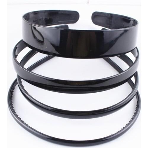 Women Hair Hoop Headband with Tooth Hair Comb Glossy Black Head Band Hair Band Scrunchie Headwear Hoops Hair Accessories