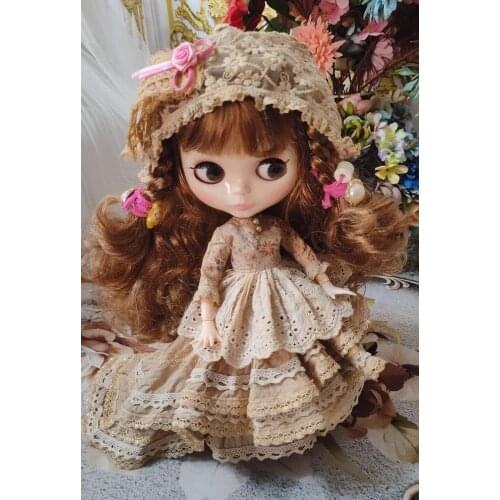 Blyth Doll Clothes selling dress and hat ,1/6 Doll dress