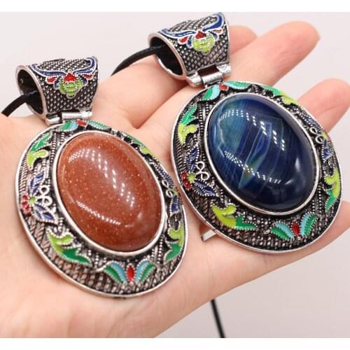 New Style Natural Shell Alloy Necklace Oval Pendant Leather Cord 2MM Charms For Elegant Women Love Romantic Gift