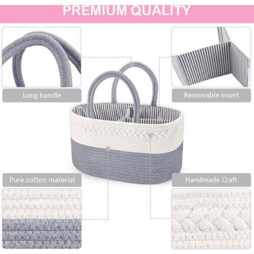 Portable Baby Diaper Caddy Nursery Storage Organizer Nappy Wipes Bag Container For Car Nursery Essentials Storage Basket