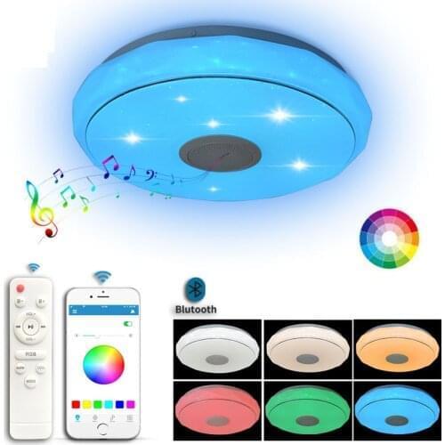 Bluetooth Music Dimmerable RGB LED Ceiling Lamp Smart Phone APP Control Ceiling Lights For Childrens Room Bedroom Decoration