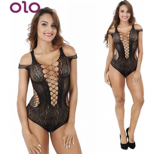 OLO Sexy Underwear Seamless Reticulate Temptation Lace Hollow Out Pajamas Sex Clothes For Women Transparent Erotic