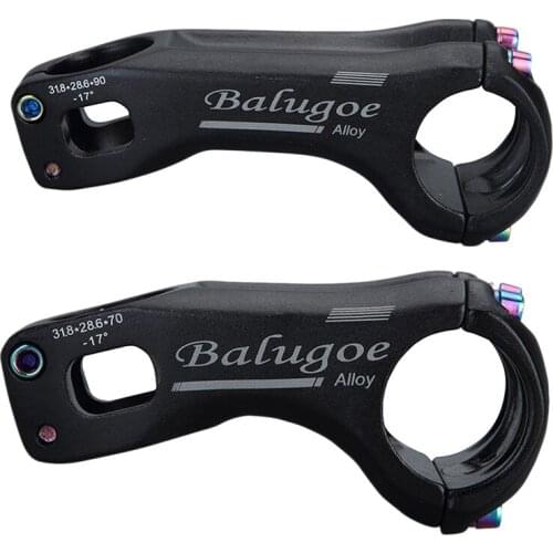 BALUGOE Road Bicycle Stem Minus 17 °Mountain Bike Stem Bicycle Handlebar Stem For XC MTB AM