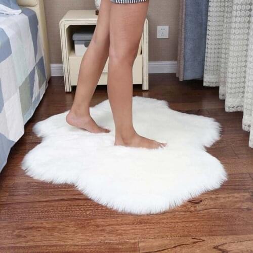 Nordic cloud carpet ins faux fur rug for home bedroom living room soft floor mat parlor fluuffy white grey carpet Decorative