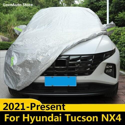 For Hyundai Tucson NX4 2021 2022 Car Aluminum Foil Sunshade Cover Dust-proof Thickened Four Seasons Heat Insulation Cover