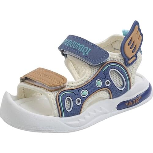 Boys Sports Sandals Toddlers Kids Beach Shoes Girls Sandals Children Casual Sandals Anti-kick Fashion 21-30 Toes-protected Hot