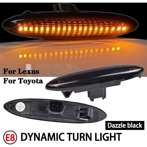 For Lexus IS250 IS350 SC430 Toyota MARK X REIZ CROWN UZZ40 Highlander Camry 40 2PCS Led Dynamic Side Marker Turn Signal Light