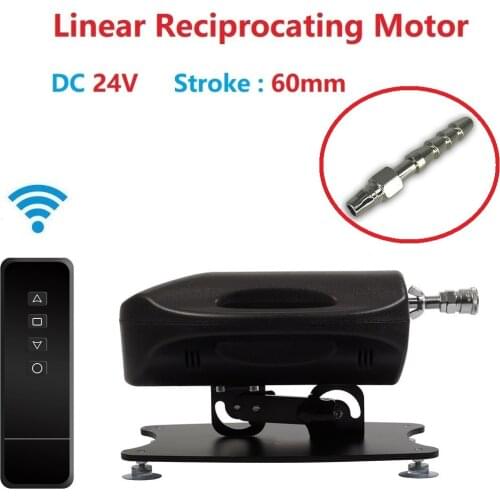 DC 24V RF Remote Control Telescopic Linear Actuator Adjustable 50-150mm Stroke Reciprocating Mechanism Free Connector Motor