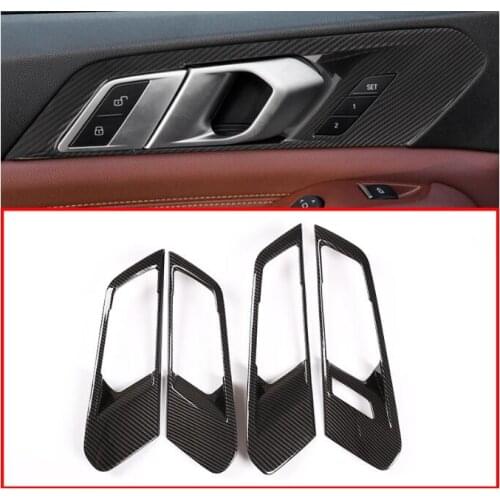 Carbon Fiber For BMW X5 G05 2019 Year Model ABS Car Interior Door Handle Trim Accessories