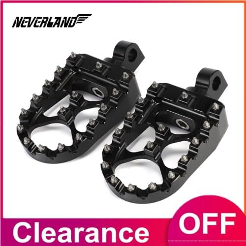 Universals MX Style Offroad Rotating Wide Fat Footpegs Footrests Custom Foot Pegs for Harley Dyna 1993-2017 Fatboy Iron 883 D40