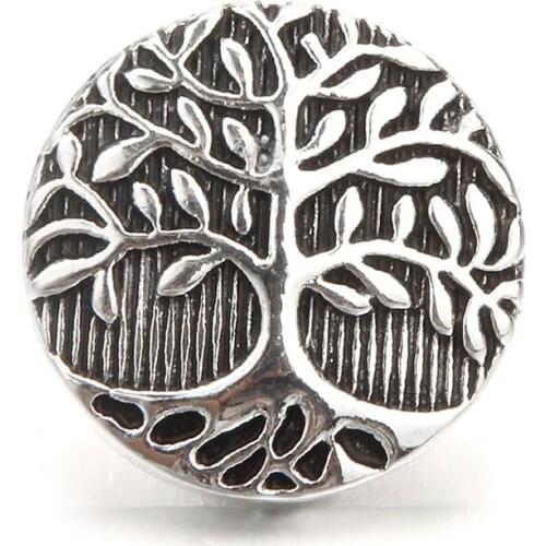 10pcs/lot New Snap Jewelry Tree of life Snap Buttons Fit 18mm Snap Button Bracelet Bangles Button Jewelry For Women