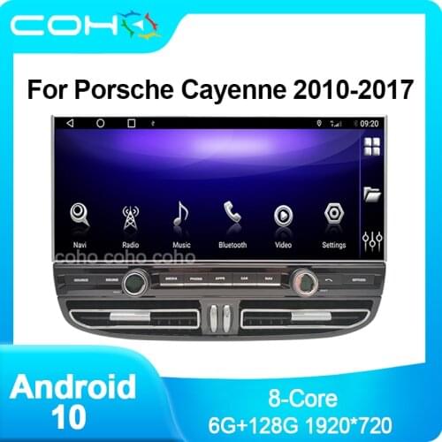 12.3 COHO For Porsche Cayenne 2010-2017 Android 10 Car Stereo Radio with Screen Tesla Player GPS Navigation Head Unit Carplay