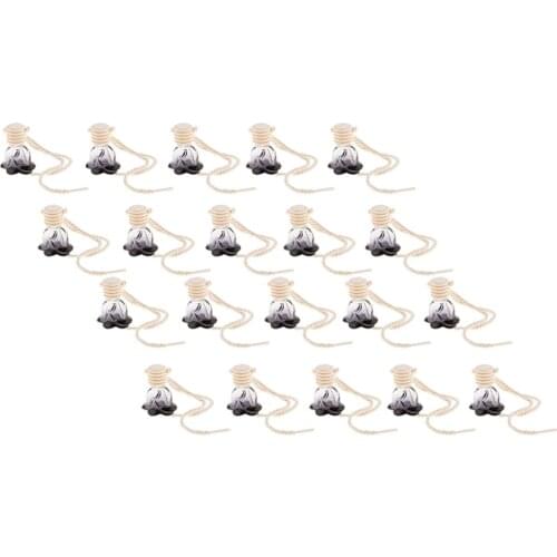 20Pcs Refillable Perfume Bottle Car Fragrance Hanging Decoration 10ml Flower