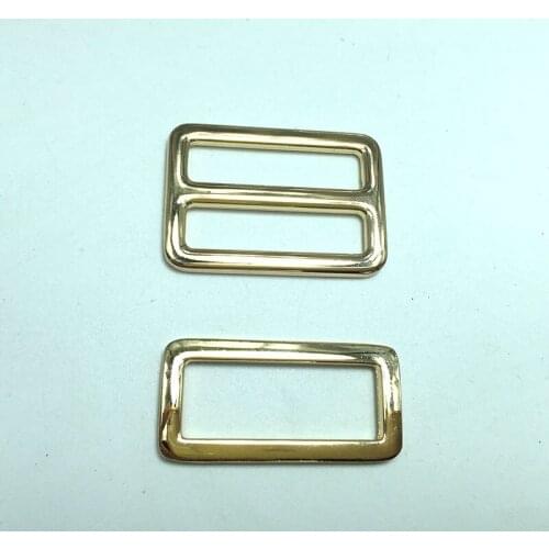 50mm (2 inch inner size) Golden alloying rectangle sliders strap adjuster 80pcs 3mm thickness