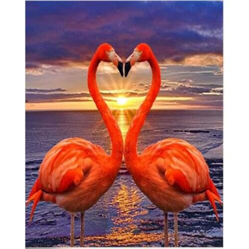5D DIY Diamond Painting Full Square&Round Flamingo Pictures of Rhinestones Diamonds Embroidery Bird Lover Valentine‘s Gift XN138