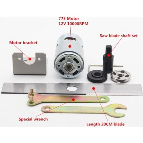 775 Motor Set 12V 24V Large Torque High Speed Motor Mini DIY Garden Mowing Motor with Lawn Mower Set Pruning Power Tool Set