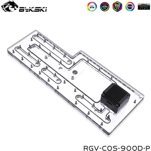 Bykski Acrylic Distro Plate Water Tank For Corsair 900D Computer Case ,RGB Water Cooling Reservoir, 5V,12V Light, RGV-COS-900D-P