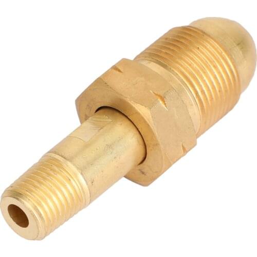 Areyourshop Brass Nut & Nipple w/ Washer Fittings 1/4" NPT x M22*1.5 For Reducing Regulator