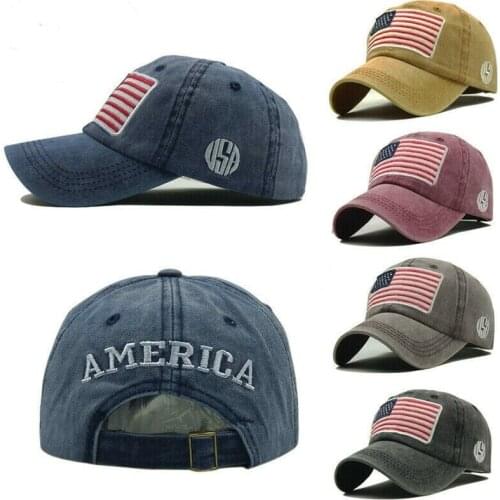 The American Flag Baseball Caps Fashion Hat for Men Women The Adjustable Cotton Cap Denim Cap Hat Golf Hat Outdoor Cap