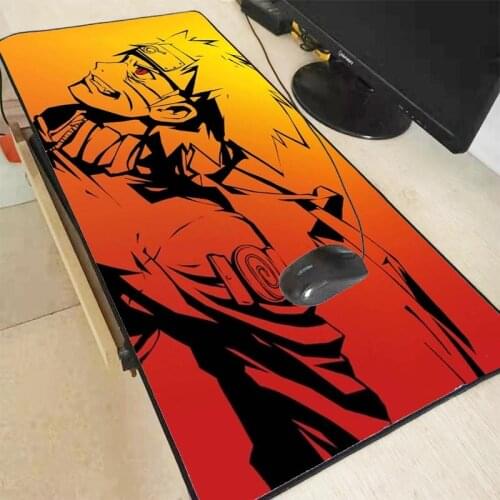 Mairuige Naruto 70x30/80x30/90X40cm Large Rubber Keyboard Mat Professional Gaming Mouse Pad Locking Edge Table Mat For PC laptop