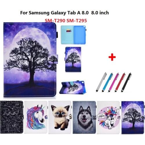 For SM-T290 SM-T295 Tablet Case For Samsung Galaxy Tab A 8.0 Case For T290 T295 Animal Funda Caqa Back Coque Shell 8 inch Case