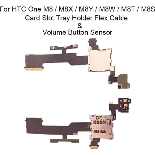 Volume Button Sensor and SD Memory Card Slot Tray Holder Flex Cable For HTC One M8 M8X M8Y M8W M8T M8S