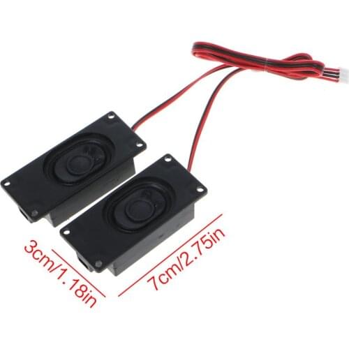 2Pcs 3070 Advertising LCD TV Speakers Loudspeaker 4 Ohm 3W Rectangle Speaker New 19QA