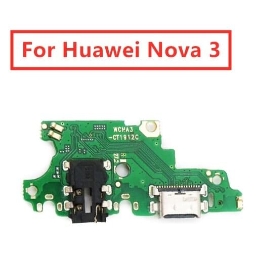 For Huawei Nova 3 USB Charger Port Dock Connector PCB Board Ribbon Flex Cable Charging Port Component Replacement Spare P