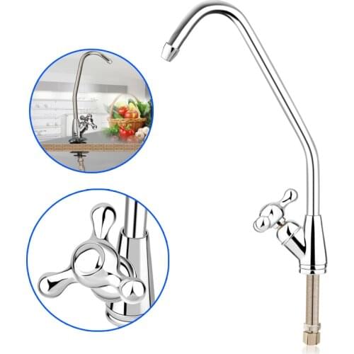 Reverse Osmosis Water Filter Sink Faucet Tap Bright Shiny Spray Tap Mixer Swivel Faucet Trigeminal Taps Water Purifier